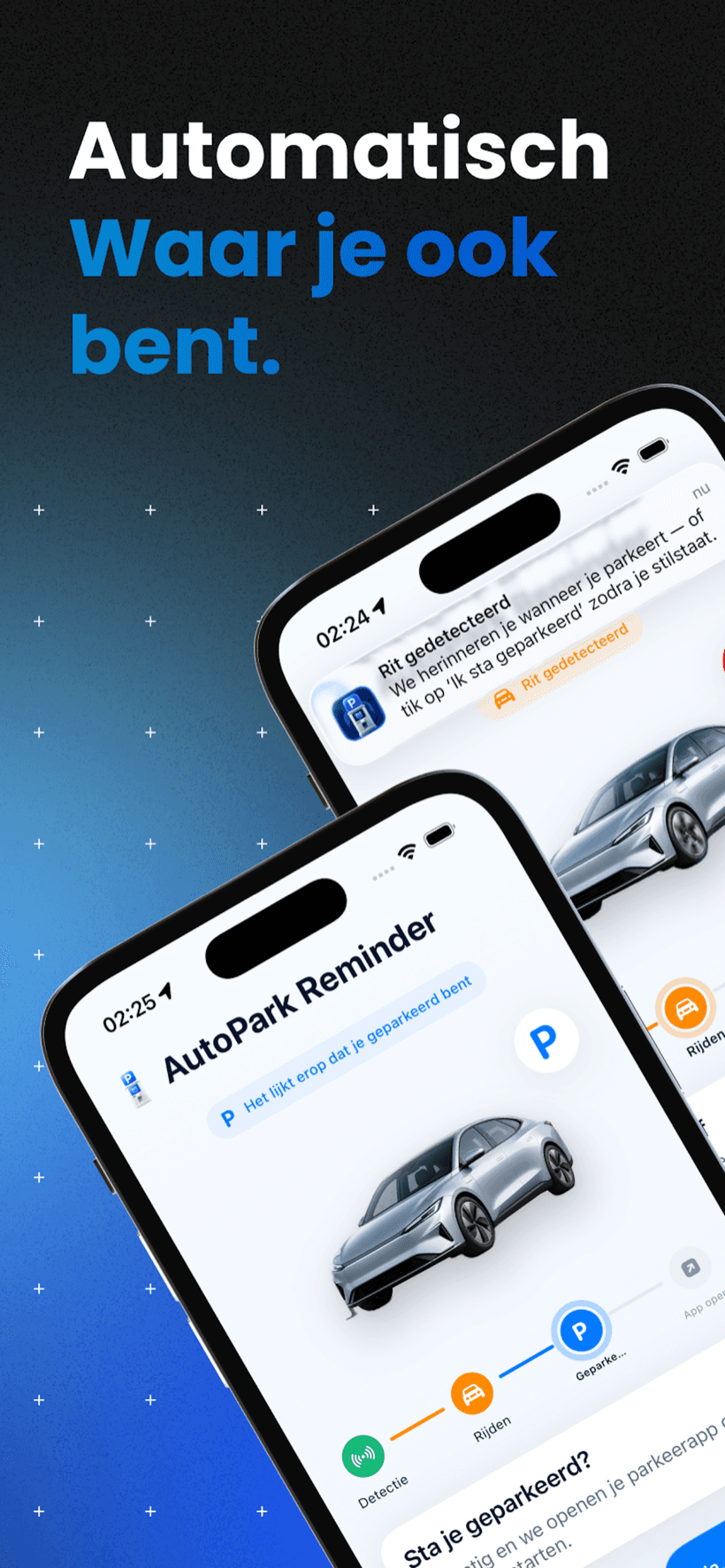 AutoPark works automatically wherever you are — a drive detected with the trip in progress