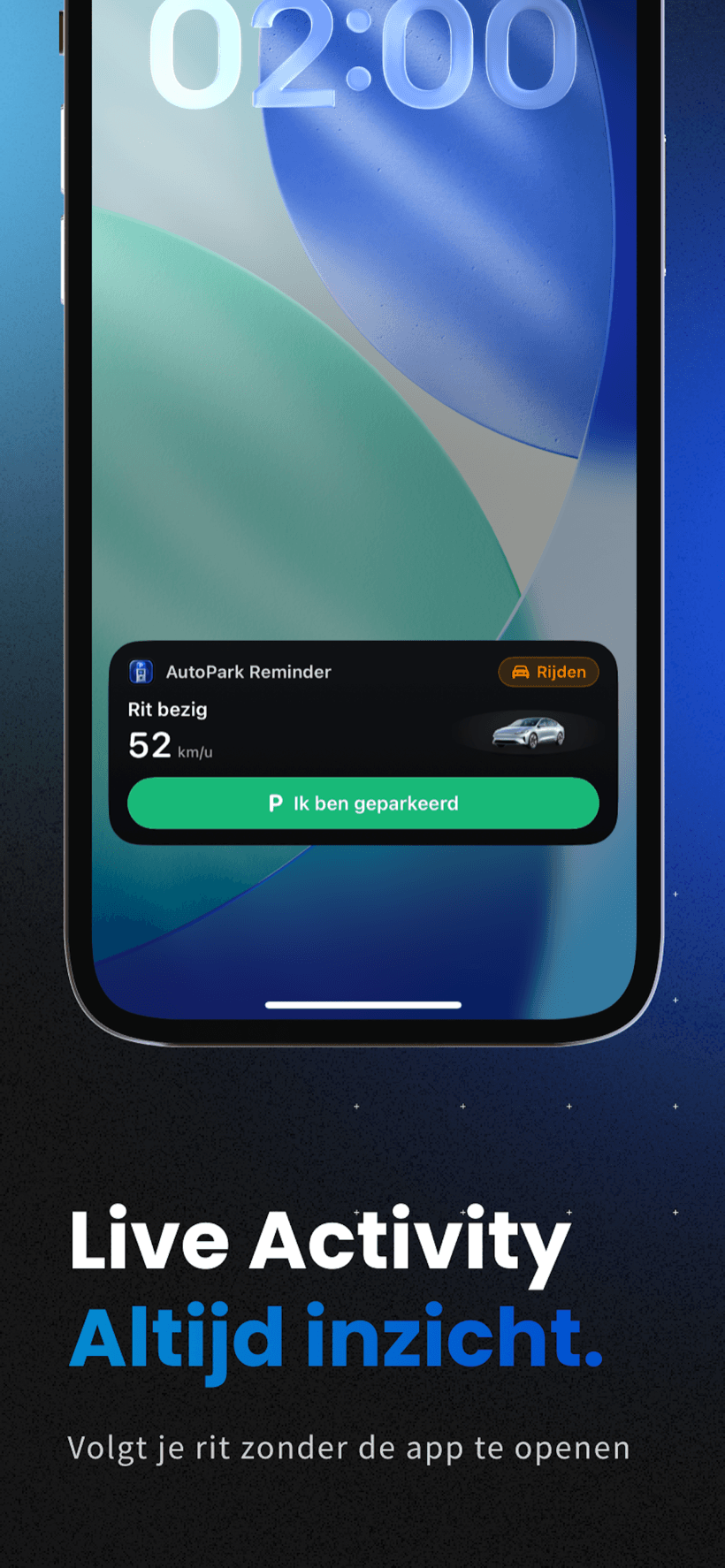 A Live Activity on the Lock Screen keeps you informed during a trip